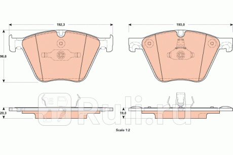 Колодки тормозные bmw x6/7 f02 08- 4.4/5.0 передние trw TRW GDB1915  для прочие 2, TRW, GDB1915