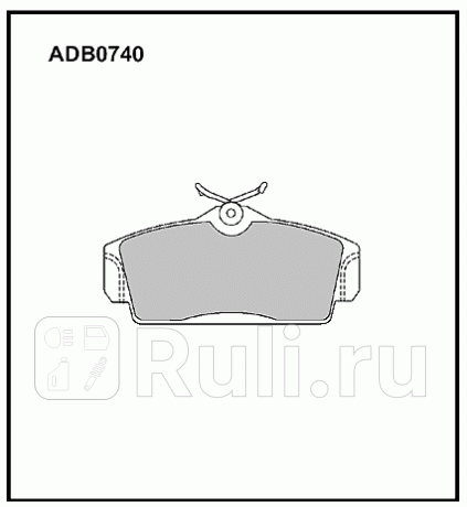 Колодки тормозные nissan almera (n16) 00-06, primera (p11) 96-02 передние allied nippon Allied Nippon ADB 0740  для прочие 2, Allied Nippon, ADB 0740