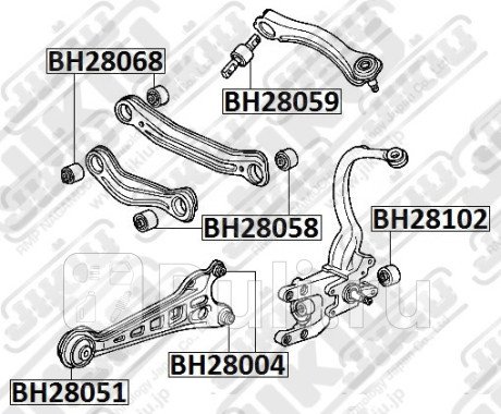 Сайлентблок honda accord cc jan 94 jan 98 bh28051 Jikiu BH28051  для прочие 2, Jikiu, BH28051