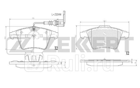 Колодки тормозные vag touareg 02- передние с датчиками zekkert Zekkert BS-2934  для прочие 2, Zekkert, BS-2934