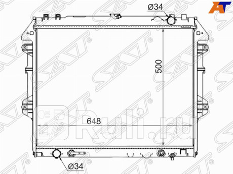 TY0014 - Радиатор охлаждения (SAT) Toyota Fortuner (2005-2015) для Toyota Fortuner (2005-2015), SAT, TY0014