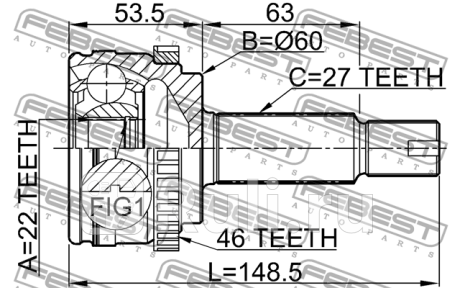 Шрус внешний hyundai i30, kia cee'd i/ii 2210-cera46 FEBEST 2210-CERA46  для прочие 2, FEBEST, 2210-CERA46