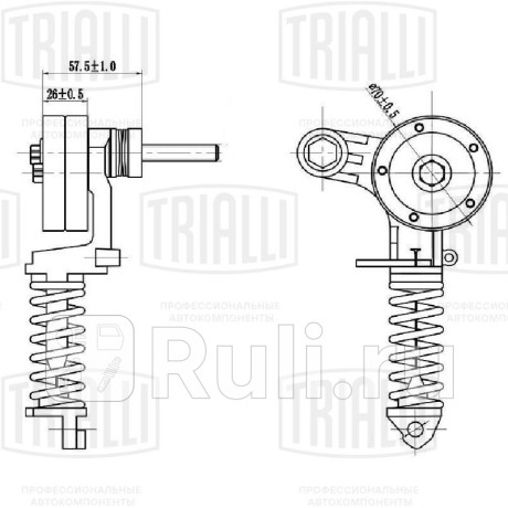 Ролик привод. ремня с натяж. мех. для а м chevrolet aveo (11-) cruze (12-) 1.2 1.4 (cm 0508) TRIALLI CM0508  для прочие 2, TRIALLI, CM0508