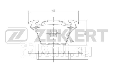 Колодки тормозные zekkert bs1160 диск. задн. mb v-class (638/2) 96-, vito (638) 97- Zekkert BS-1160  для прочие 2, Zekkert, BS-1160