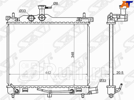 HY0003-I10 - Радиатор охлаждения (SAT) Hyundai i10 (2013-2016) для Hyundai i10 (2013-2016), SAT, HY0003-I10