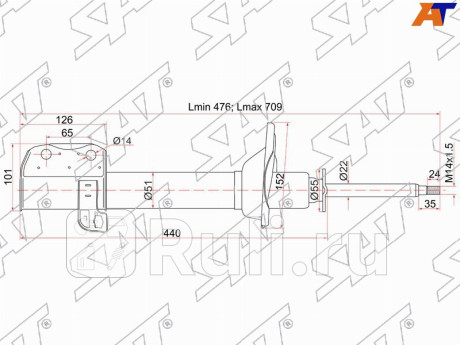 Стойка задняя subaru forester 97-02 lh SAT ST-20360-FC150  для Разные, SAT, ST-20360-FC150