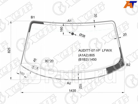 AUDITT-07-VP LFW/X - Лобовое стекло (XYG) Audi TT (2006-2014) для Audi TT (2006-2014), XYG, AUDITT-07-VP LFW/X