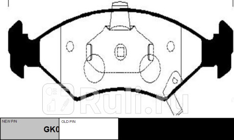 Колодки тормозные kia mentor 1993-2001, sephia 1995-2001 пер. \ gk0528 (ckkk-22) CTR GK0528  для прочие 2, CTR, GK0528