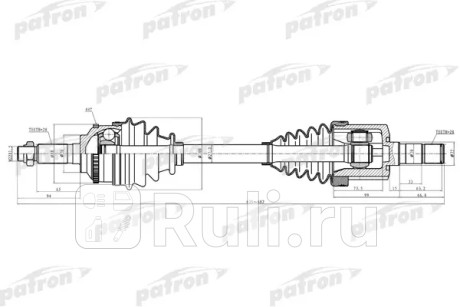 Полуось передн лев_ford: escape 01-04   mazda: tribute 01-04 PATRON PDS2922  для Разные, PATRON, PDS2922