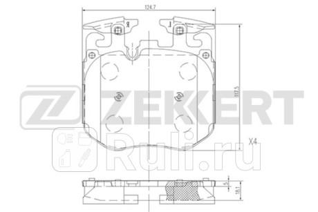 Колодки тормозные zekkert bs1531 диск. передн. bmw 3 (g20) 18-, 5 (g30, f90) 16- Zekkert BS-1531  для прочие 2, Zekkert, BS-1531