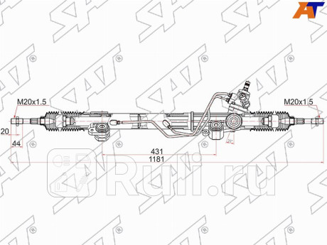 Рейка рулевая toyota land cruiser 02-07 lhd SAT ST-44250-60100  для Разные, SAT, ST-44250-60100