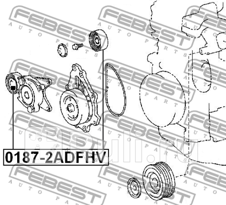 Ролик натяжителя toyota rav4 aca3#,ala3#,gsa33,zsa3# 2005.11-2012.12 [eu] \ 0187-2adfhv febest FEBEST 0187-2ADFHV  для прочие 2, FEBEST, 0187-2ADFHV