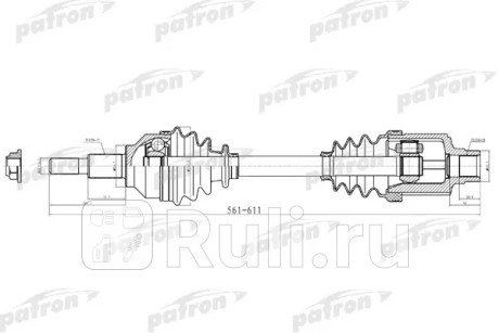 Полуось прав 32x585x56,7x28 chrysler: sebring 08-09   dodge: avenger 08-09 2.4 sedan PATRON PDS2042  для Разные, PATRON, PDS2042