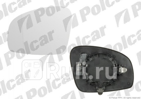 6915546E - Зеркальный элемент левый (Polcar) Skoda Fabia 2 (2007-2010) для Skoda Fabia 2 (2007-2010), Polcar, 6915546E