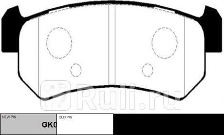 Колодки тормозные дисковые задние daewoo nubira 1.6i/1.8i 03 (старый арт. ckkd-14) gk0442 CTR GK0442  для прочие 2, CTR, GK0442