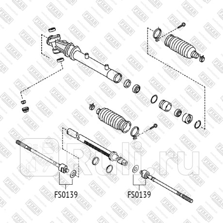 Тяга рулевая левая правая toyota corolla rav4 92- FIXAR FS0139  для Разные, FIXAR, FS0139