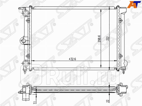 SG-VW00012 - Радиатор охлаждения (SAT) Volkswagen Passat B2 (1981-1988) для Volkswagen Passat B2 (1981-1988), SAT, SG-VW00012