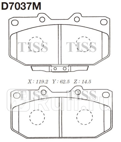 D7037M - Колодки тормозные дисковые передние (MK KASHIYAMA) Subaru Impreza GD/GG (2000-2007) для Subaru Impreza GD/GG (2000-2007), MK KASHIYAMA, D7037M