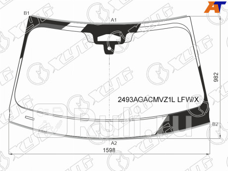 2493AGACMVZ1L LFW/X - Лобовое стекло (XYG) BMW X7 G07 (2018-2021) для BMW X7 G07 (2018-2021), XYG, 2493AGACMVZ1L LFW/X