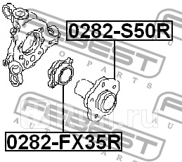 Ступица в сборе задняя nissan elgrand e51 2002-2010 0282-fx35r FEBEST 0282-FX35R  для прочие 2, FEBEST, 0282-FX35R